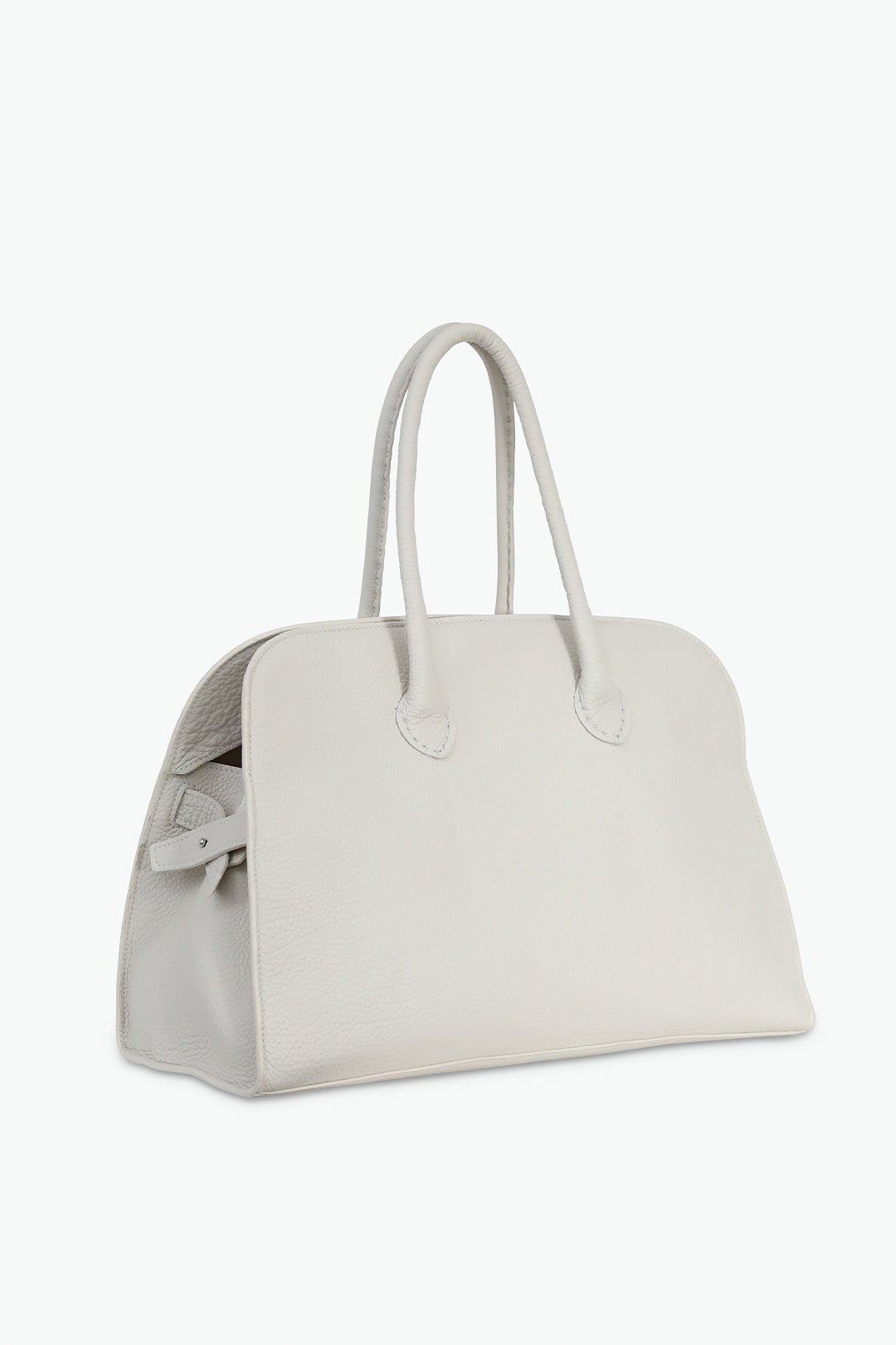 HANDBAG IN ITALIAN LEATHER BUTTER WHITE