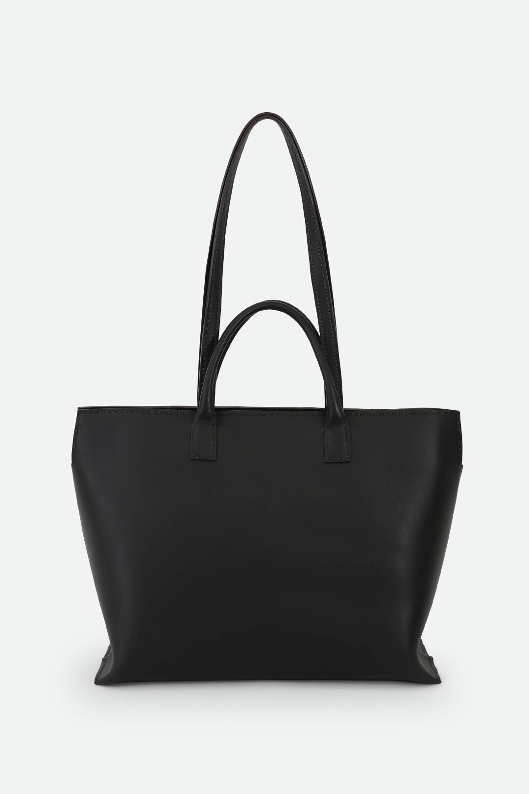 FRENCH BARENIA LEATHER TOTE IN ESPRESSO