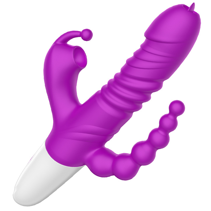 Warm-up Massaging Stick, Female Use, Suction Self-Stimulation Device, Realistic, Electric, Neptune Vibration Strap-On